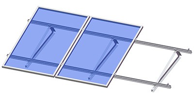 ソーラーパネル平屋根取付システム
