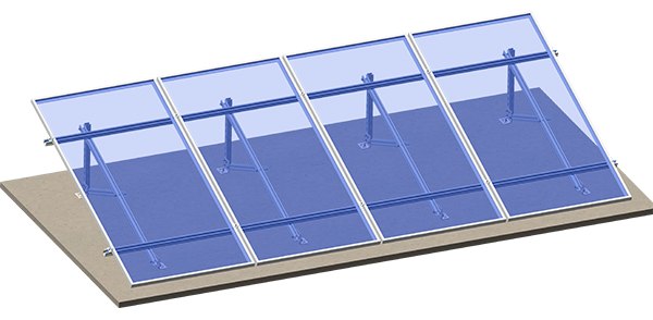 平屋根ソーラー三角安定器
