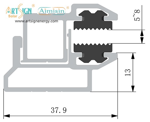 ART SIGN frameless solar clamp AS-TFMC-04 size