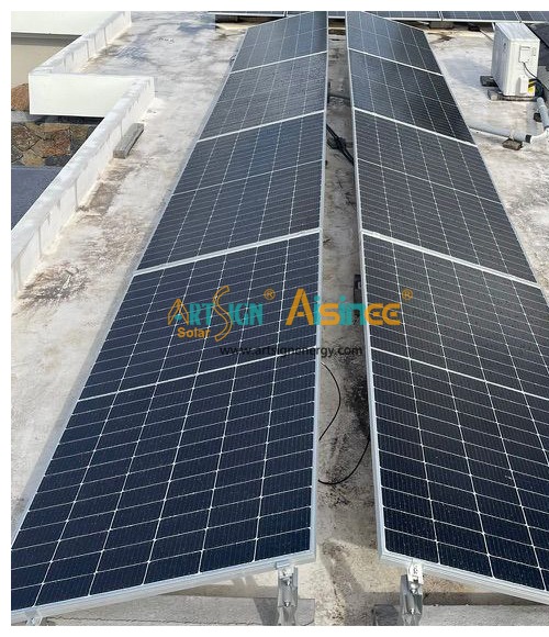 ART SIGN solar flat roof bracket AS-AFL-03 case study