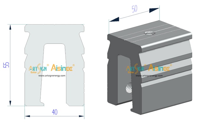 ART SIGIN standing seam clamps solar AS-N10-50