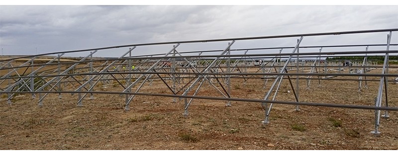 large-scale ground solar racking