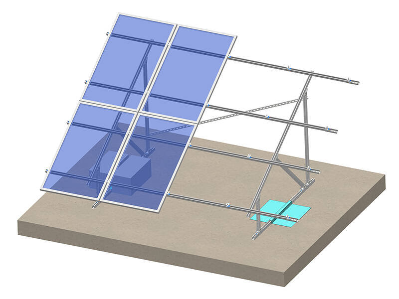 陸屋根に太陽光取付-C型鋼ballasted屋根に取り付けシステム 
