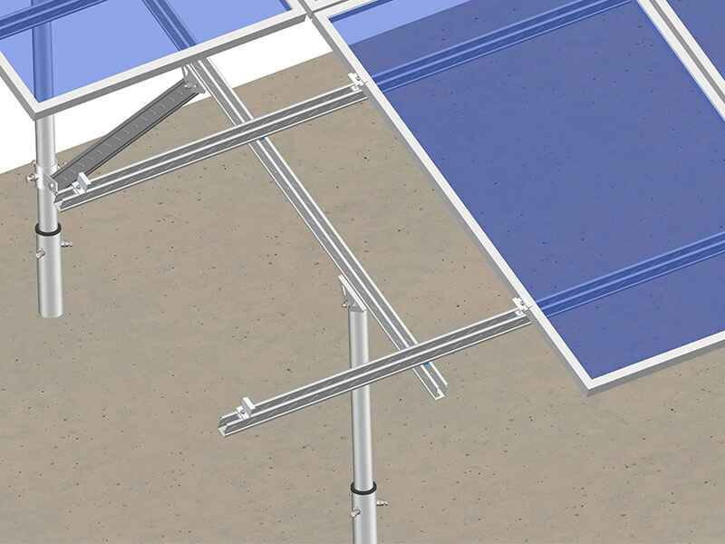 Cチャンネル鋼地上の太陽光パネル取付け用ブラケット 