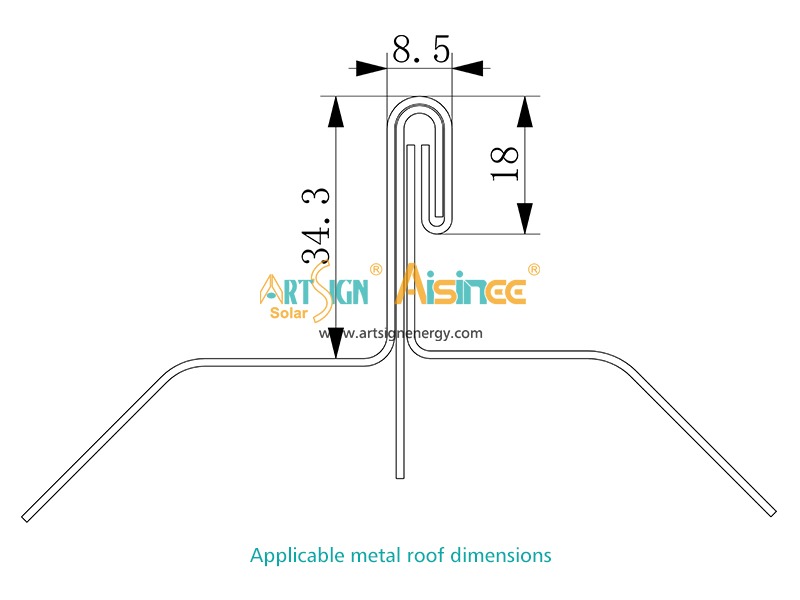 アルミ製スタンディングシームルーフクランプ AS-ARH-31 |ART SIGN