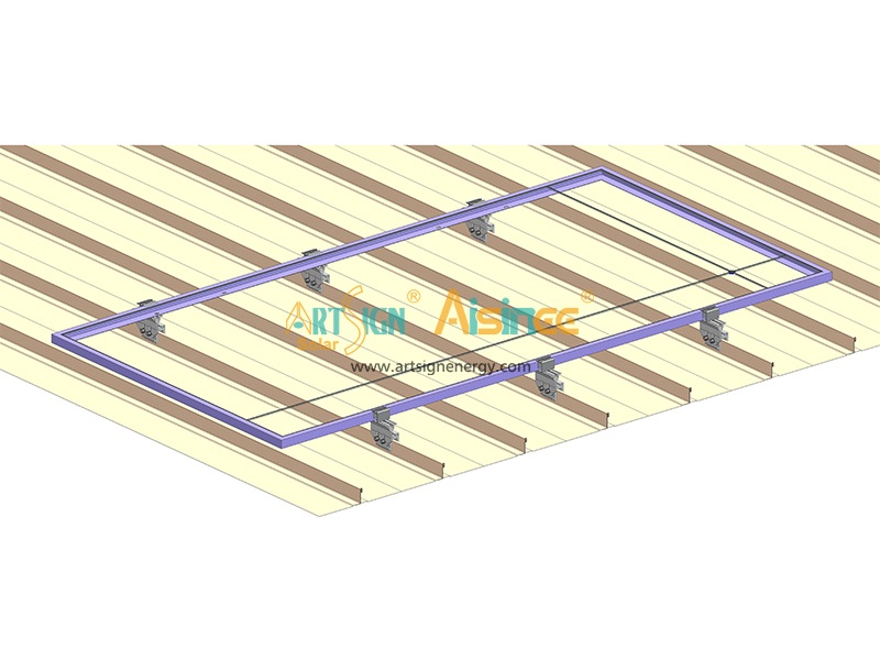 太陽光PVモジュール取り付け用アルミニウム6005-T5ブラケット(ミニレール付き)|Art Sign